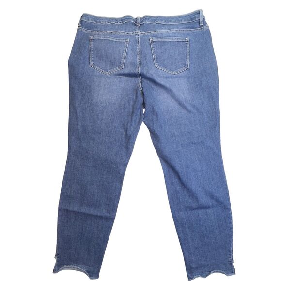 Crown & Ivy Jeans Womens Size 20 WR Curvy Skinny Distressed Ankle Pants Stretch - Picture 6 of 13